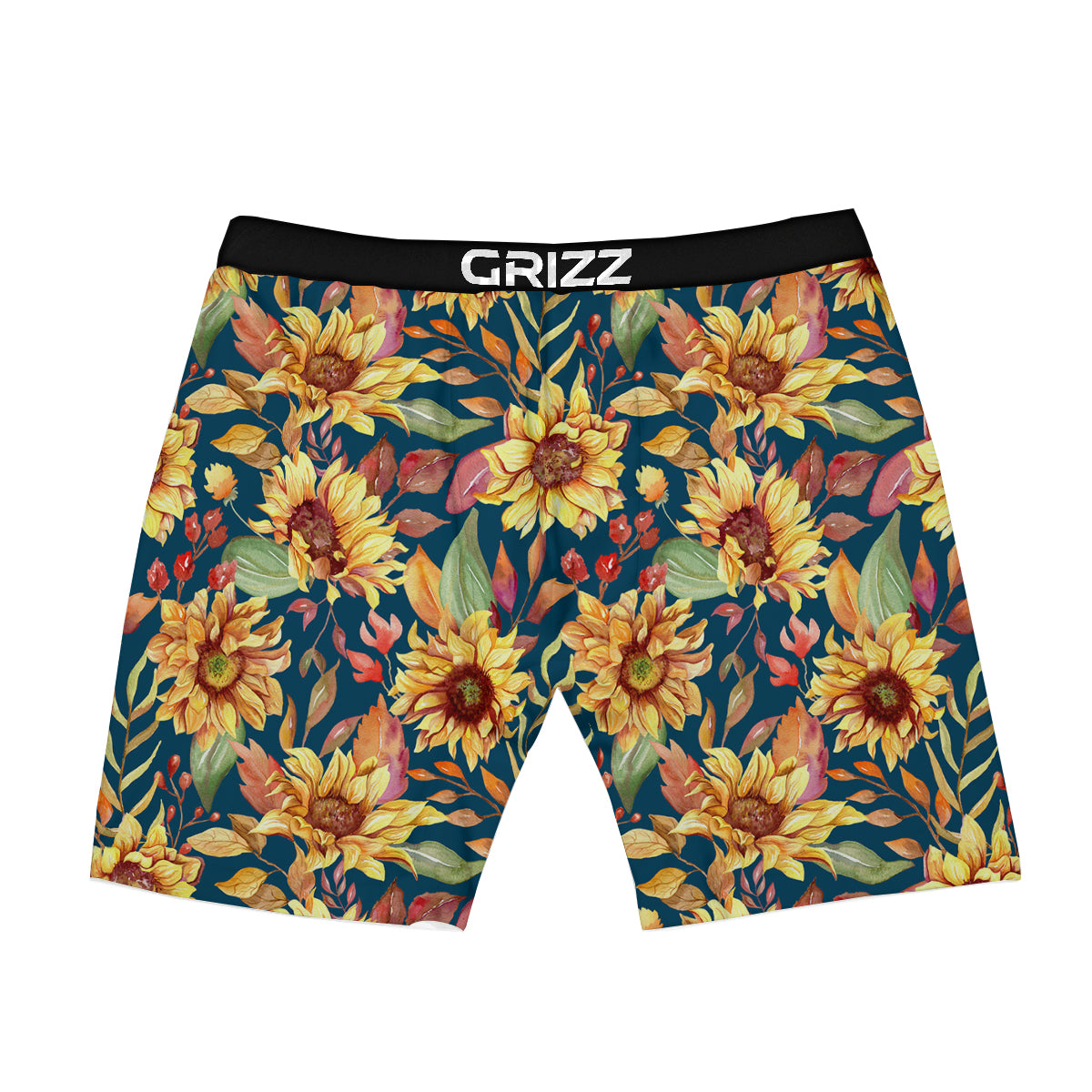 Sunflower Vintage Print Pattern Boxer Briefs-grizzshop