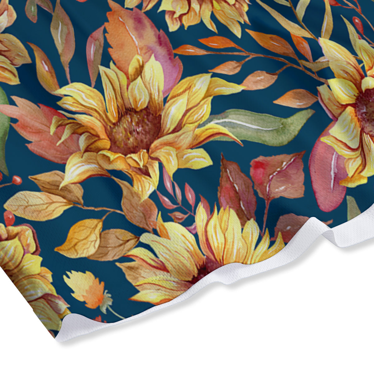 Sunflower Vintage Print Pattern Mesh Shorts
