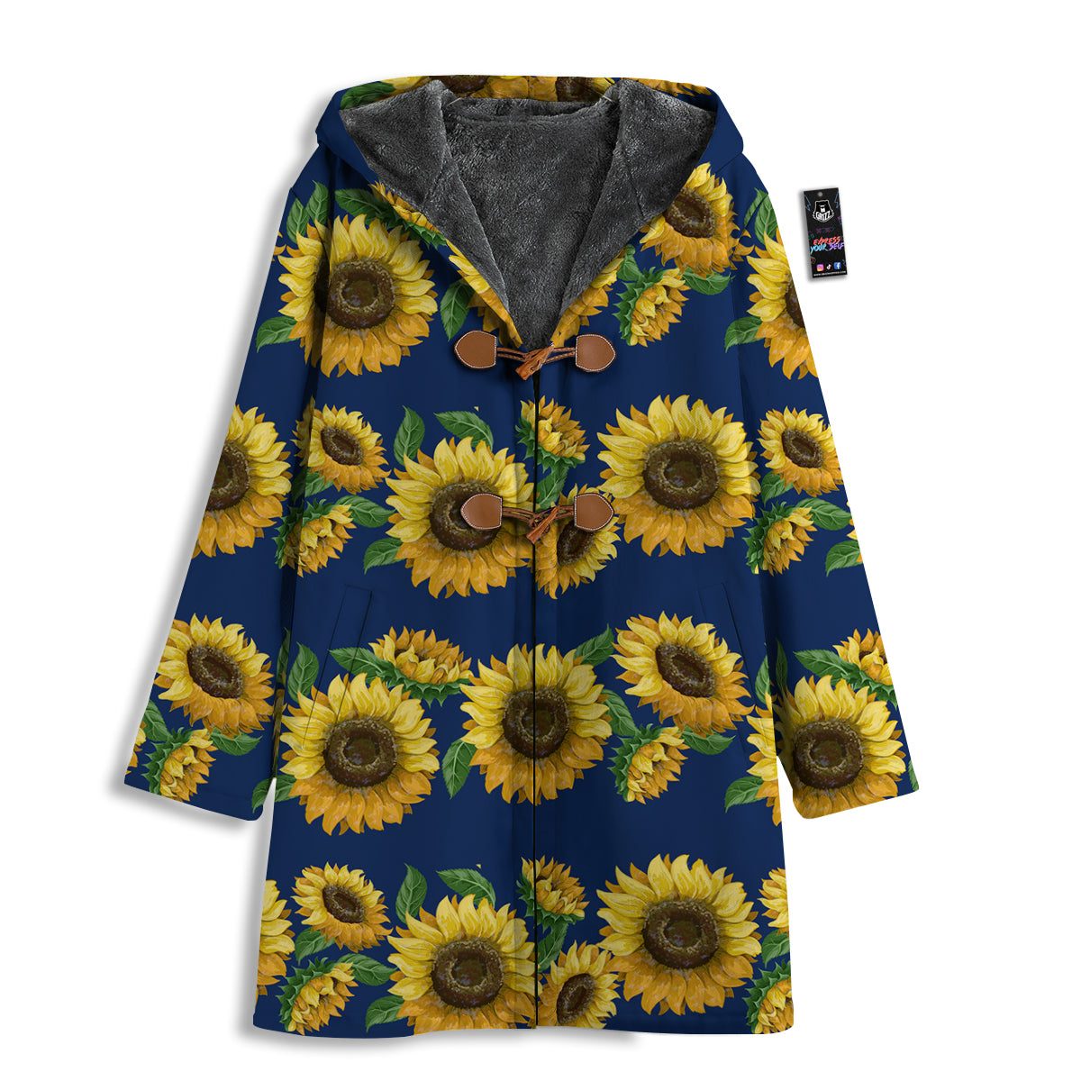 Sunflower Watercolor Print Pattern Men's Windbreaker Jacket-grizzshop