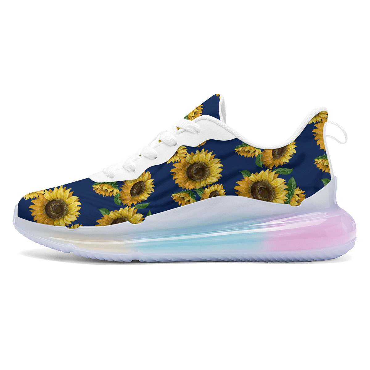 Sunflower Watercolor Print Pattern Running Sneakers-grizzshop