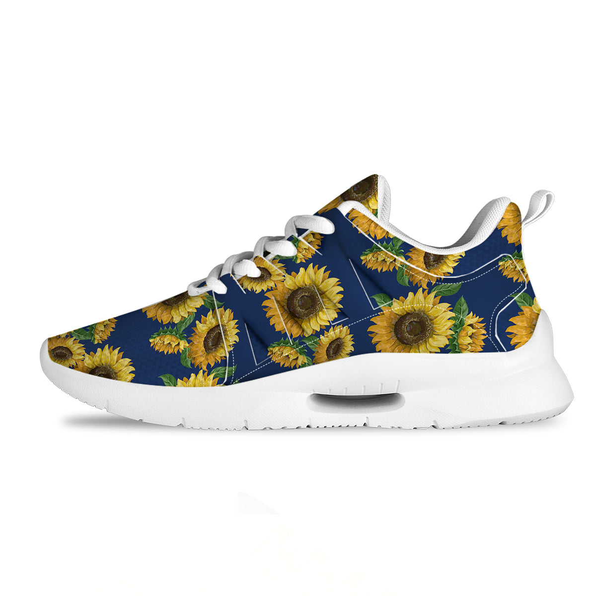 Sunflower Watercolor Print Pattern Tennis Shoes-grizzshop