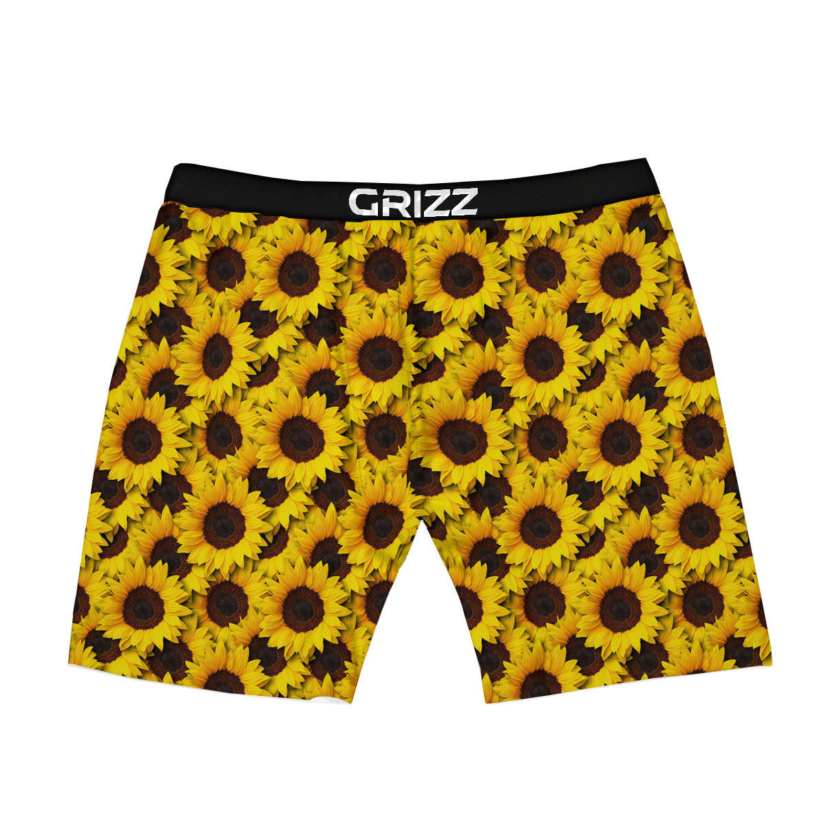 Sunflower Yellow Print Pattern Boxer Briefs-grizzshop