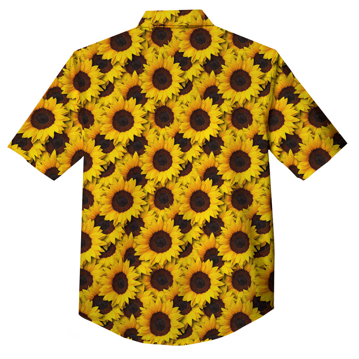 Sunflower Yellow Print Pattern Button Up Shirt-grizzshop