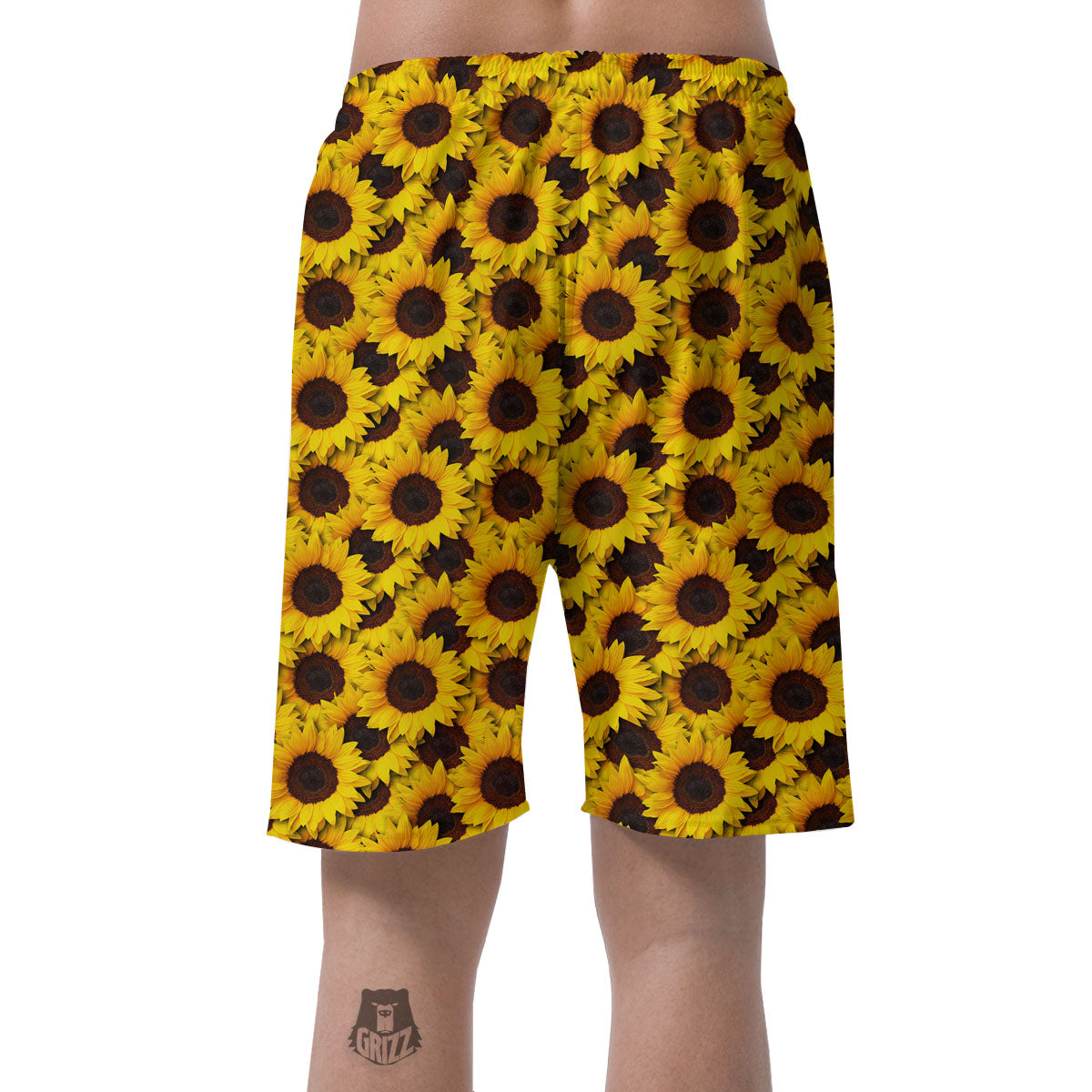 Sunflower Yellow Print Pattern Men's Shorts-grizzshop