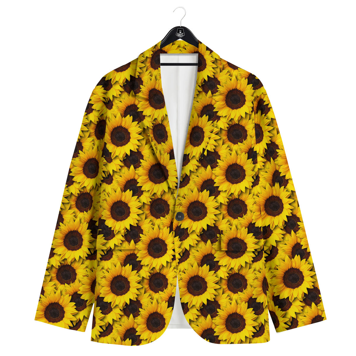 Sunflower Yellow Print Pattern Men's Sport Coat-grizzshop