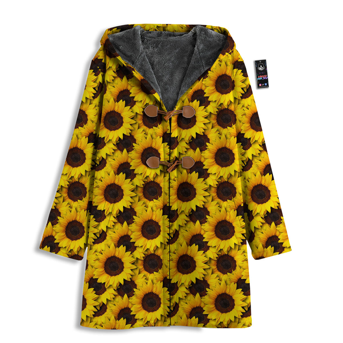 Sunflower Yellow Print Pattern Men's Windbreaker Jacket-grizzshop