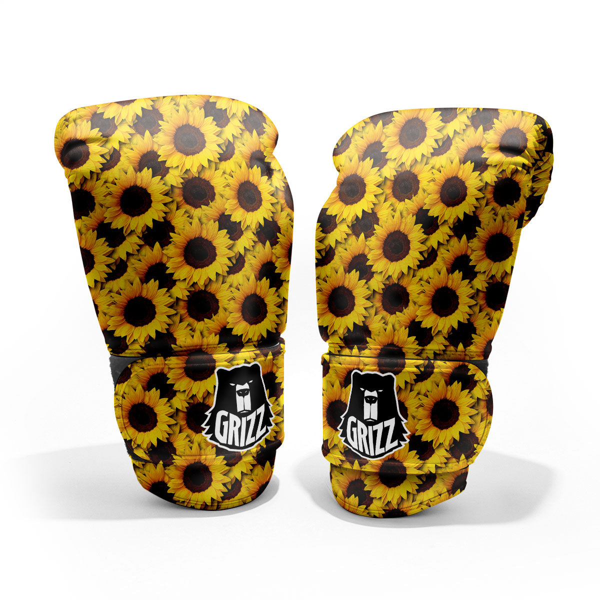 Sunflower Yellow Print Pattern Pro Boxing Glove