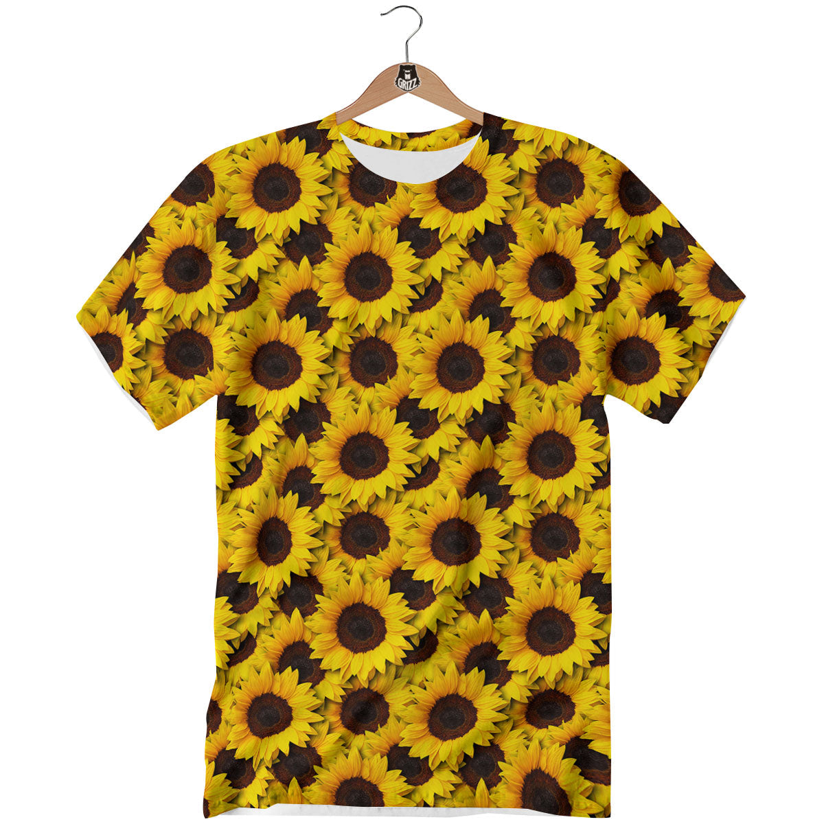 Sunflower Yellow Print Pattern T-Shirt-grizzshop