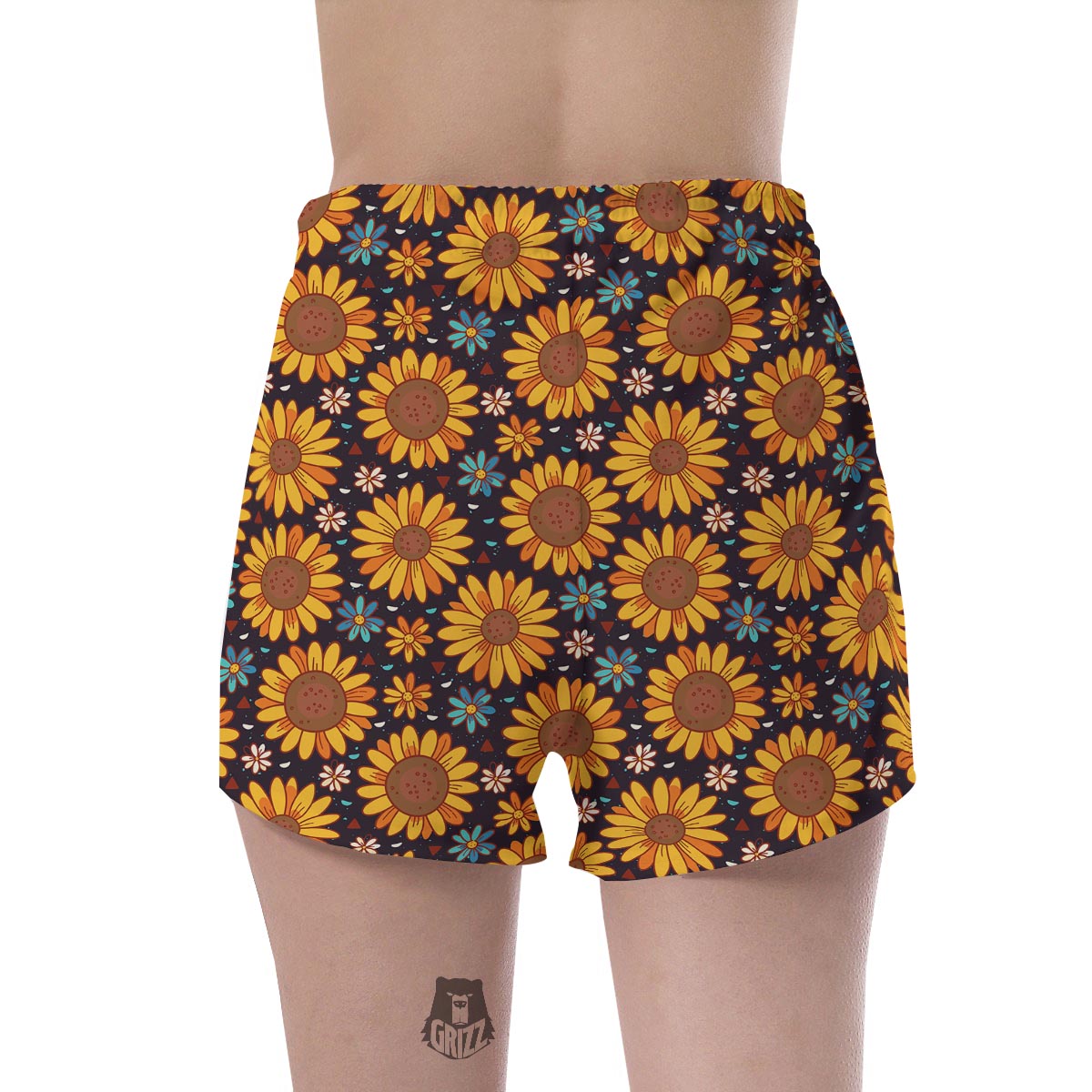 Sunflowr Floral Women's Shorts-grizzshop
