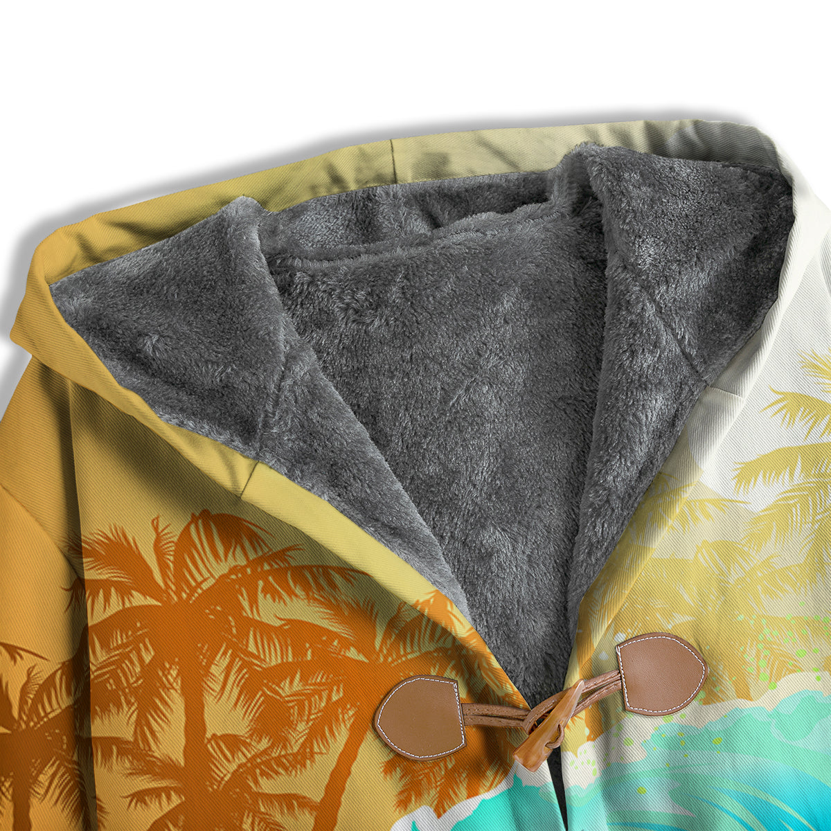 Sunrise Tropical Surfing Wave Print Men's Windbreaker Jacket-grizzshop