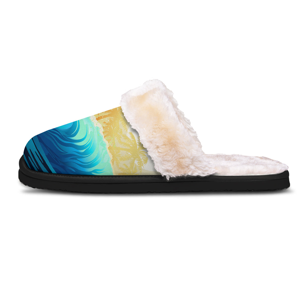 Sunrise Tropical Surfing Wave Print Slippers-grizzshop