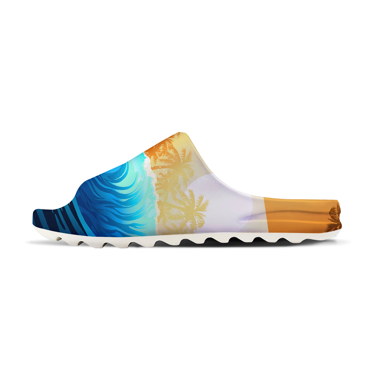 Sunrise Tropical Surfing Wave Print Sandals-grizzshop