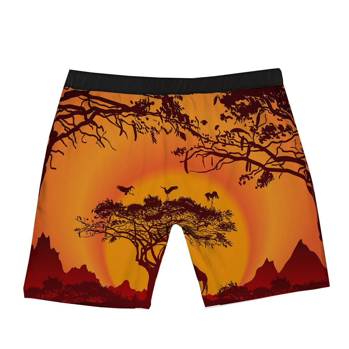 Sunset African Savanna Print Boxer Briefs-grizzshop