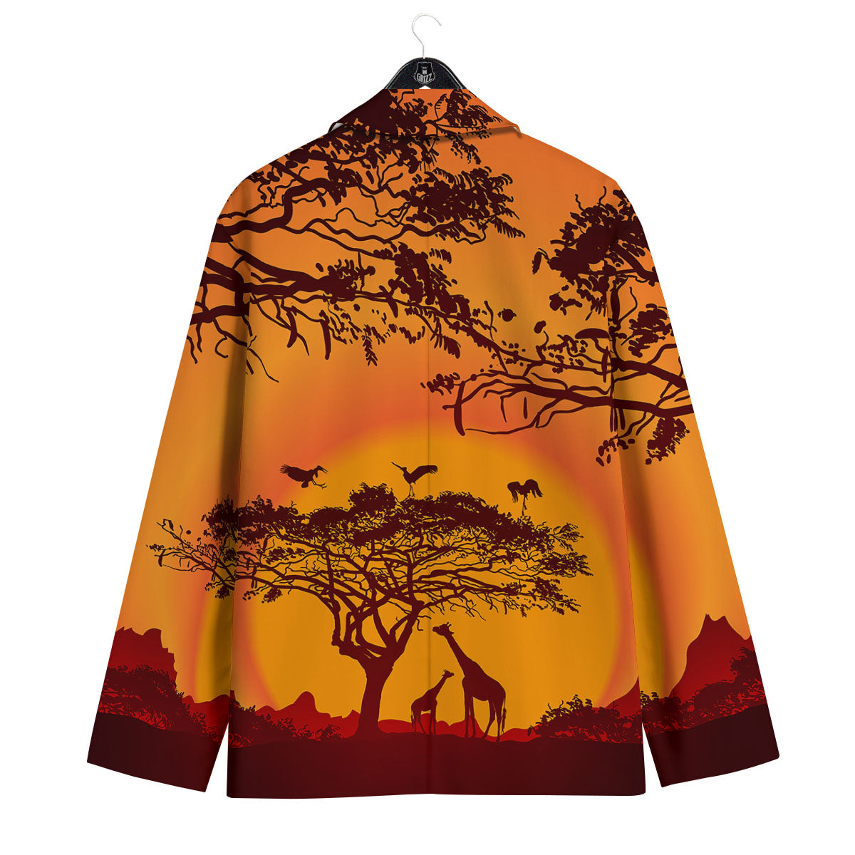 Sunset African Savanna Print Men's Sport Coat-grizzshop