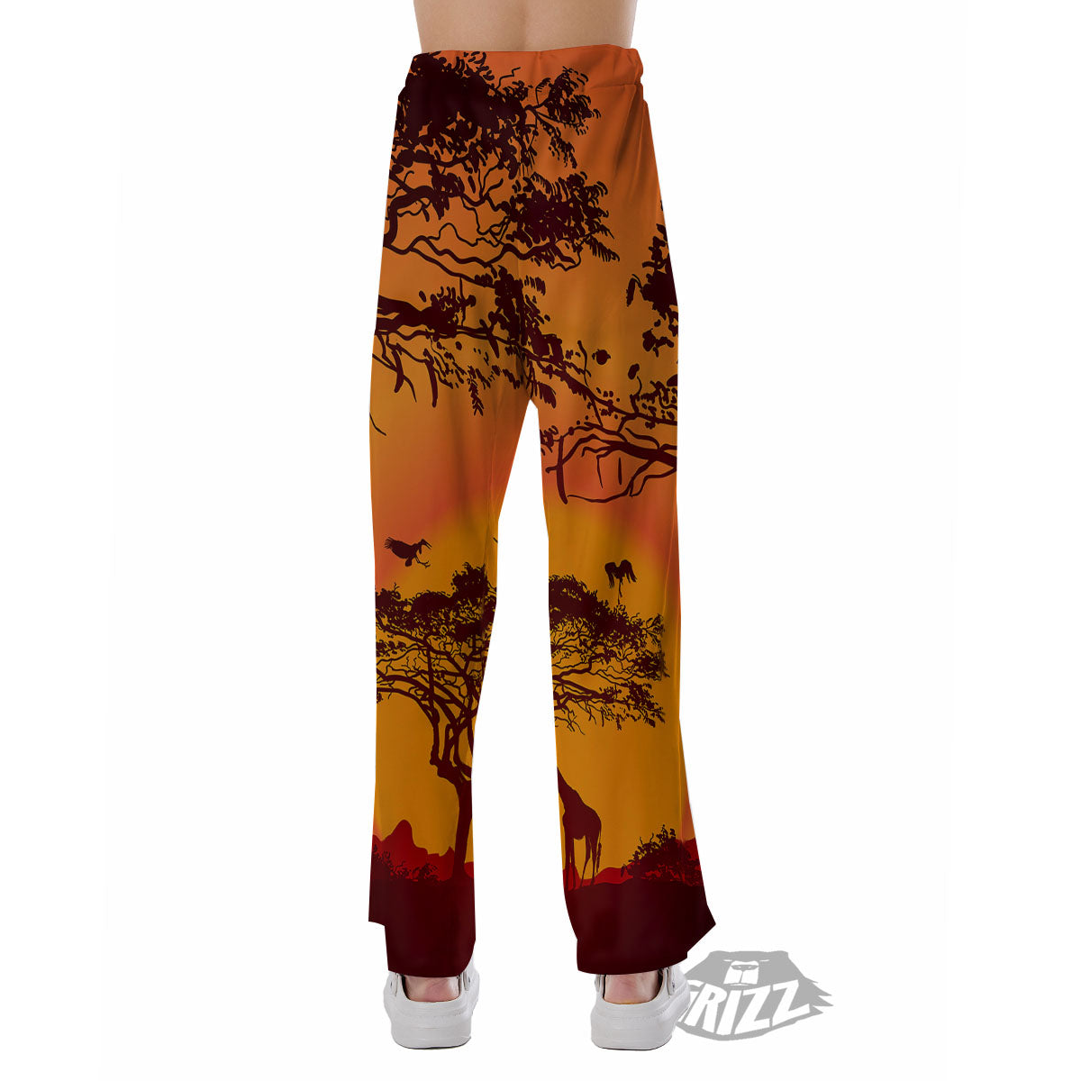 Sunset African Savanna Print Pajama Pants-grizzshop
