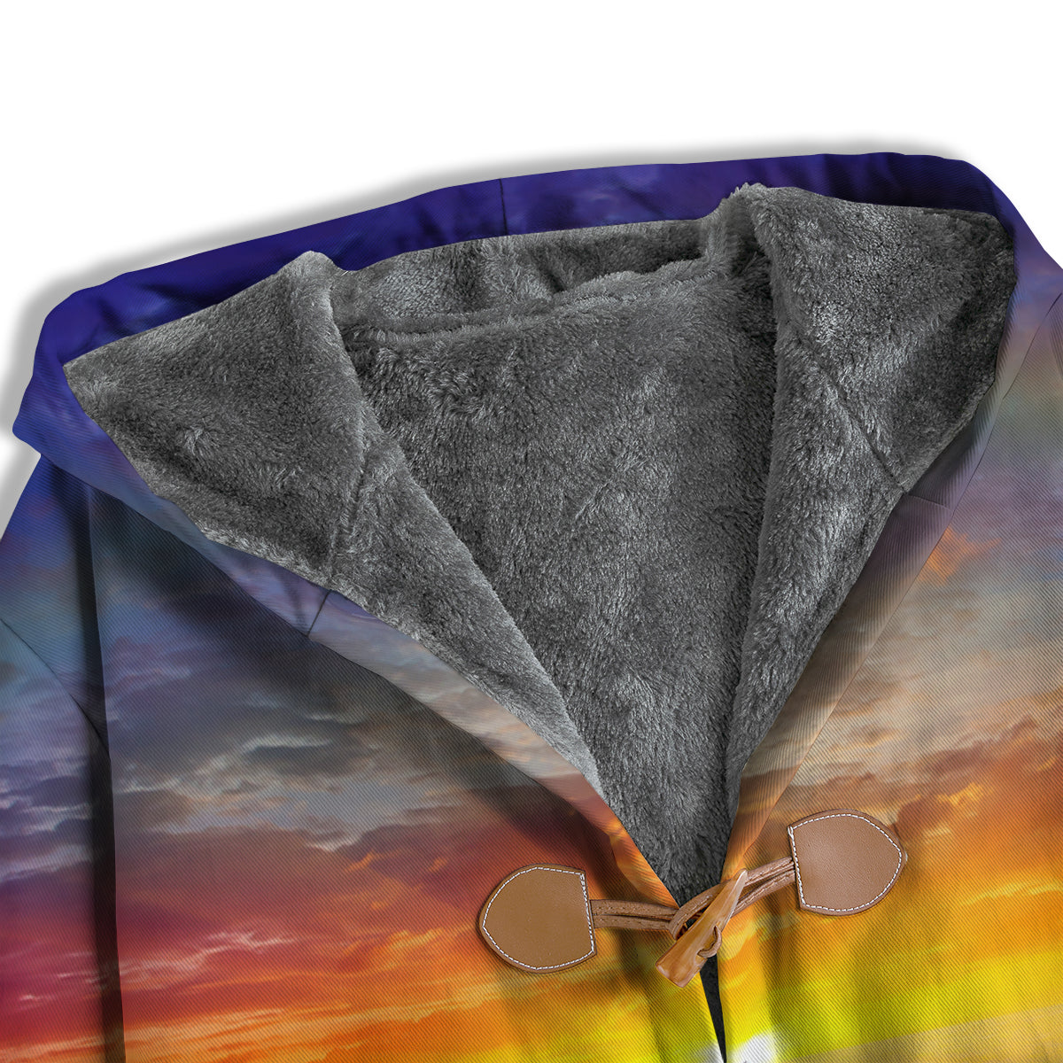Sunset And Rainbow On Beach Print Men's Windbreaker Jacket-grizzshop
