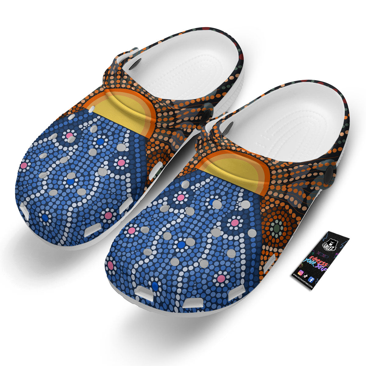 Sunset Art Aboriginal Indigenous Print Clog-grizzshop