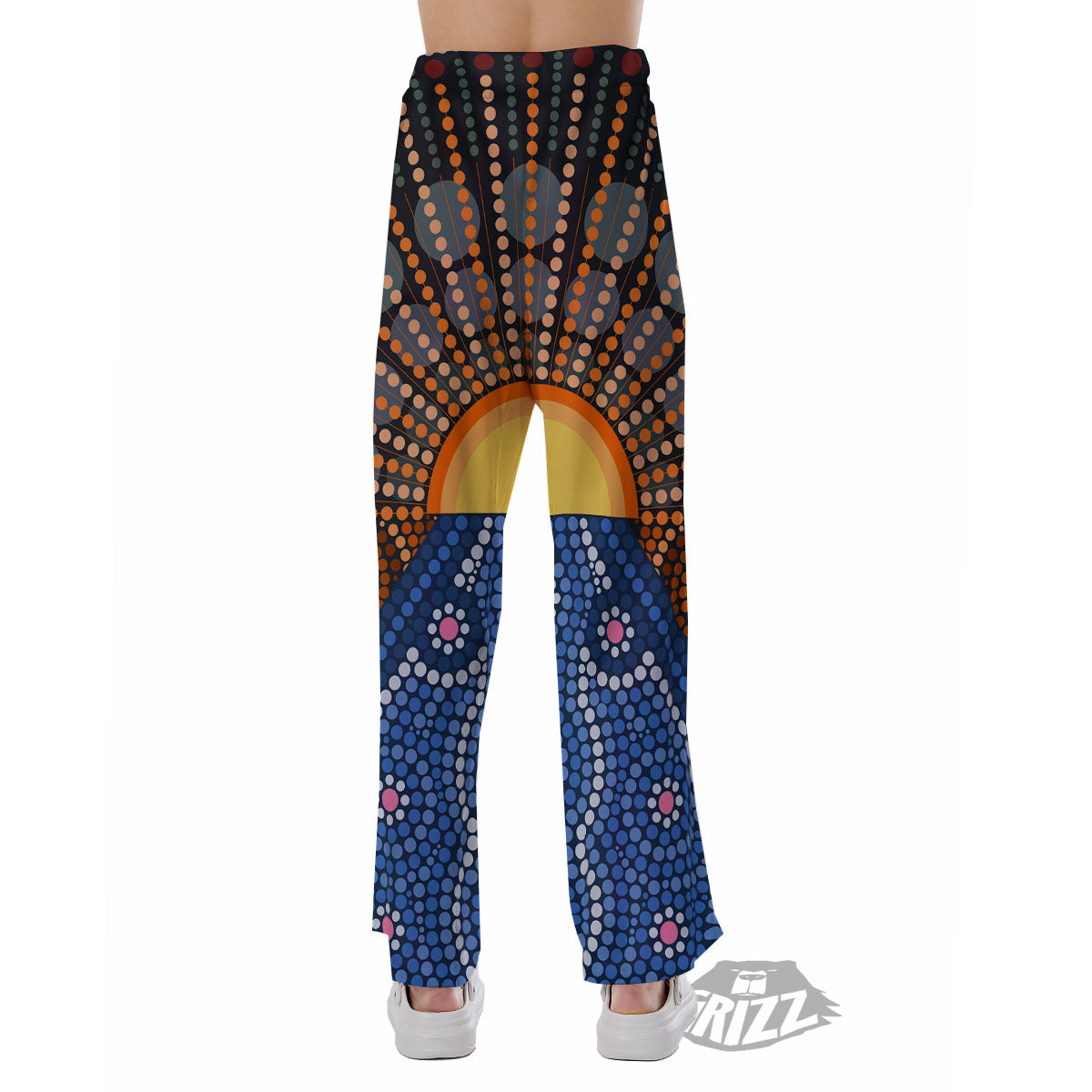 Sunset Art Aboriginal Indigenous Print Pajama Pants-grizzshop
