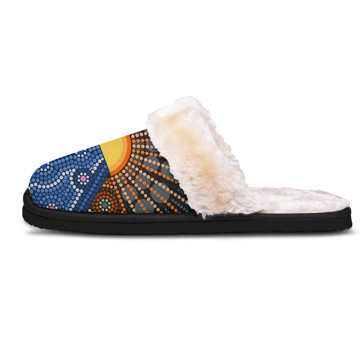 Sunset Art Aboriginal Indigenous Print Slippers-grizzshop
