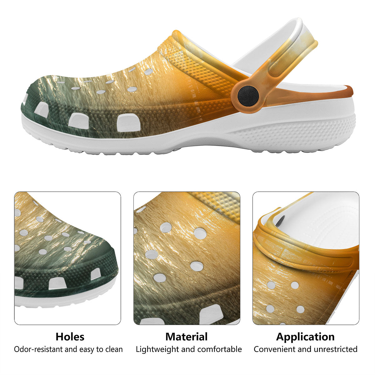 Sunset Maldives Print Clog-grizzshop