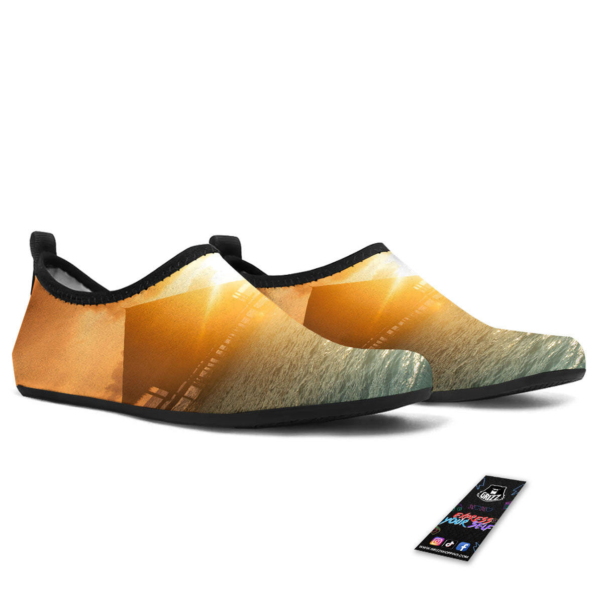 Sunset Maldives Print Water Shoes-grizzshop