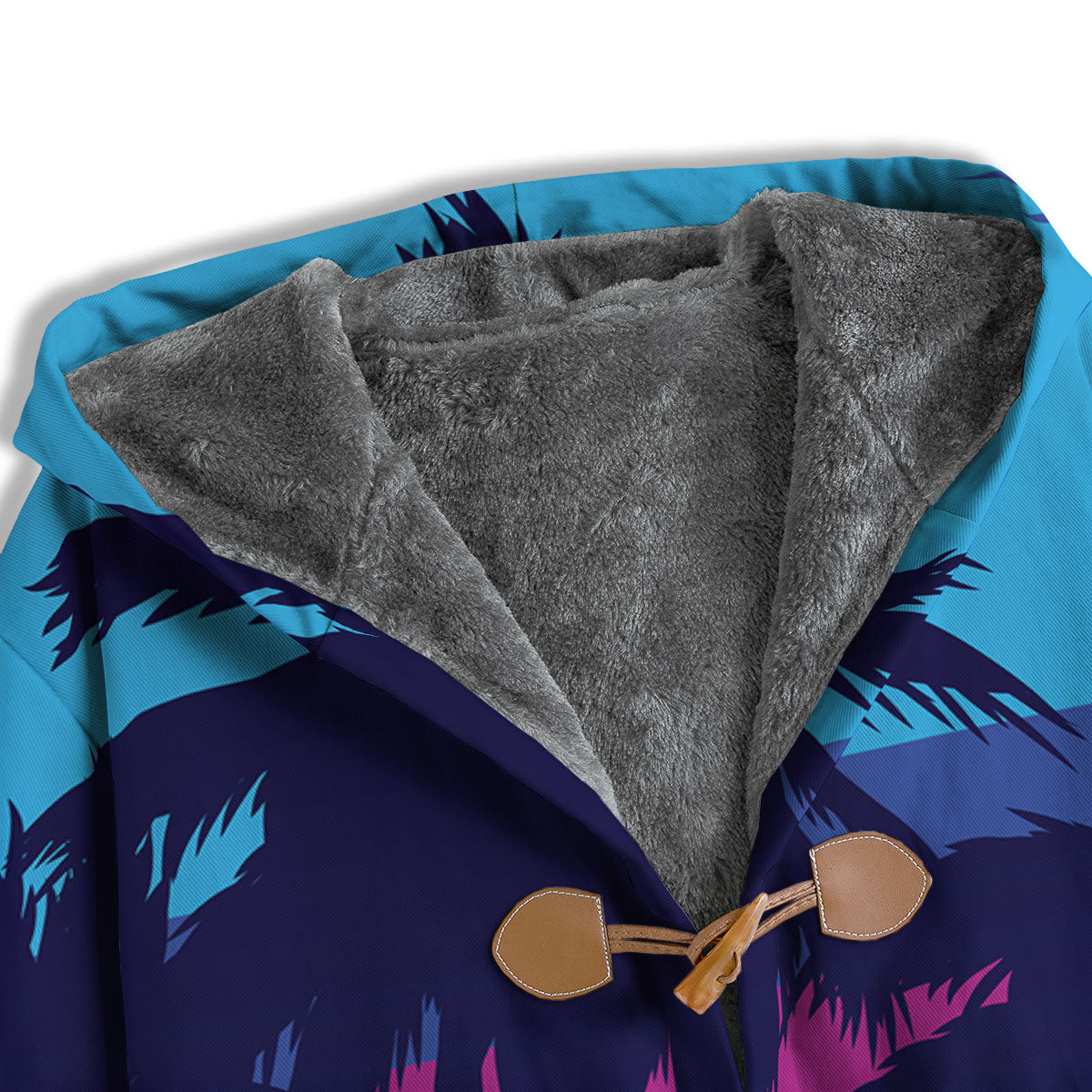 Sunset On The Beach And Palm Trees Print Men's Windbreaker Jacket-grizzshop