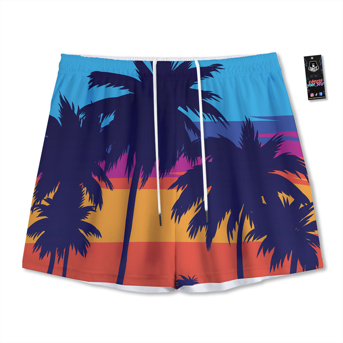 Stewart Tartan Red And Green Print Mesh Shorts