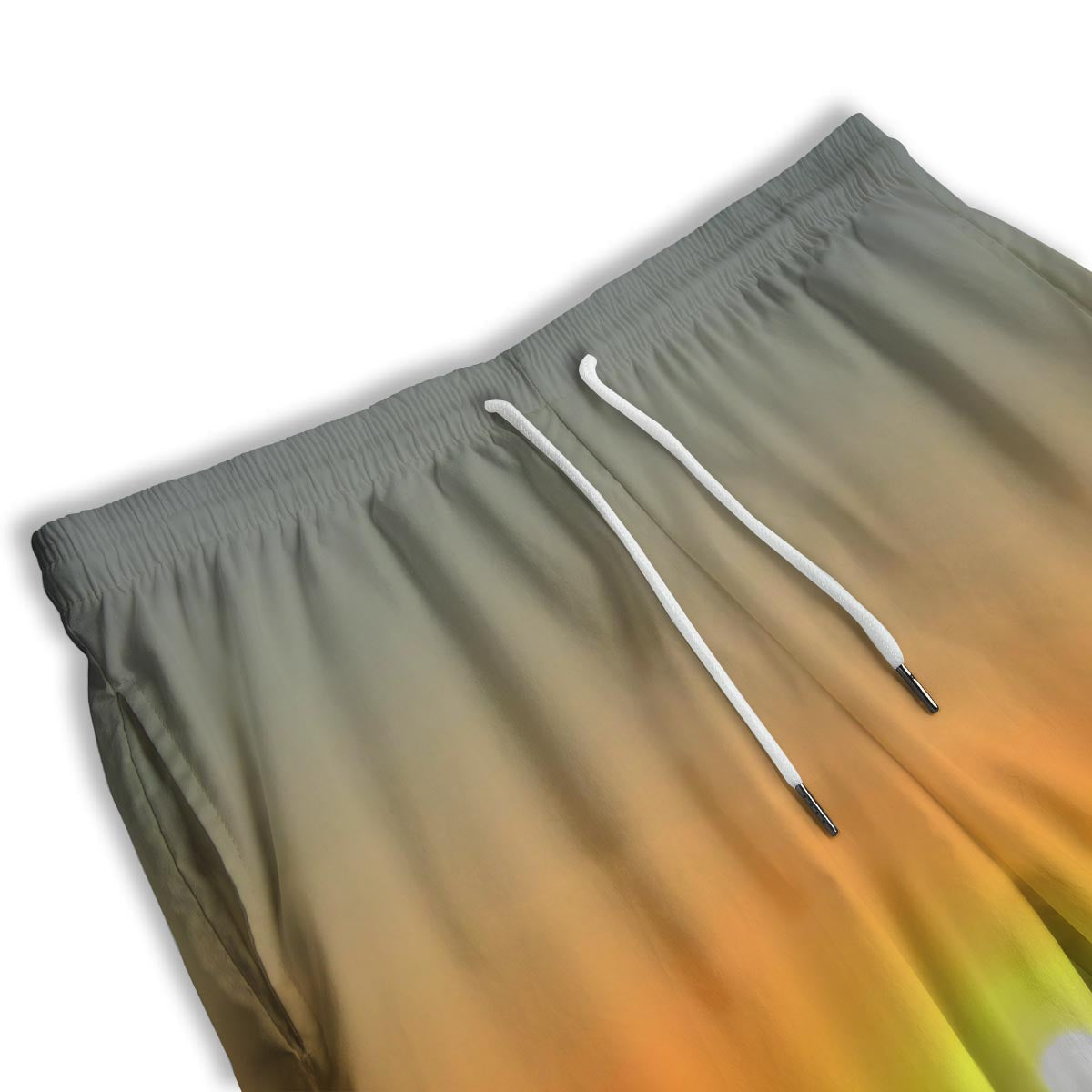 Sunset Over Sea Print Men's Athletic Shorts