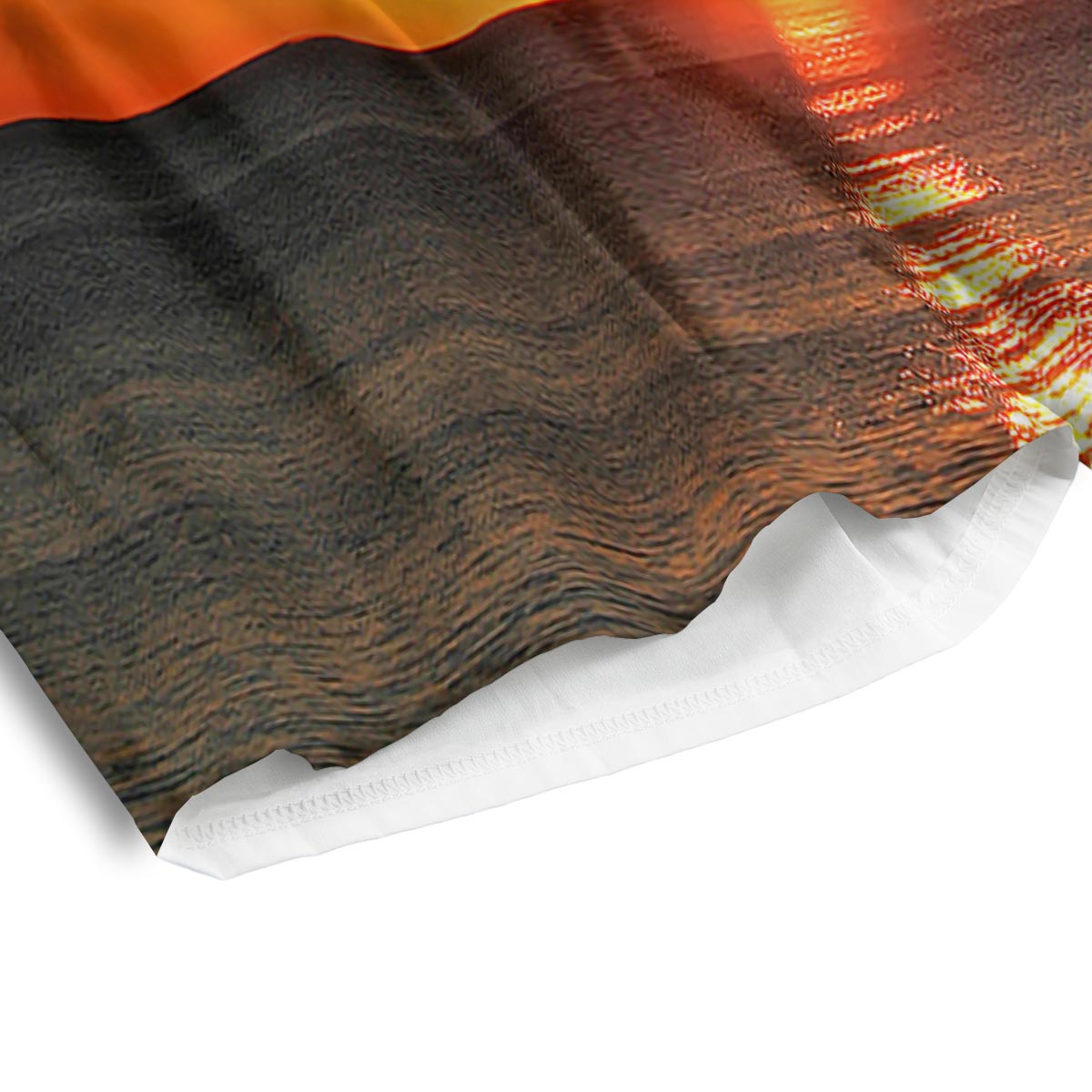Sunset Over Sea Print Men's Athletic Shorts