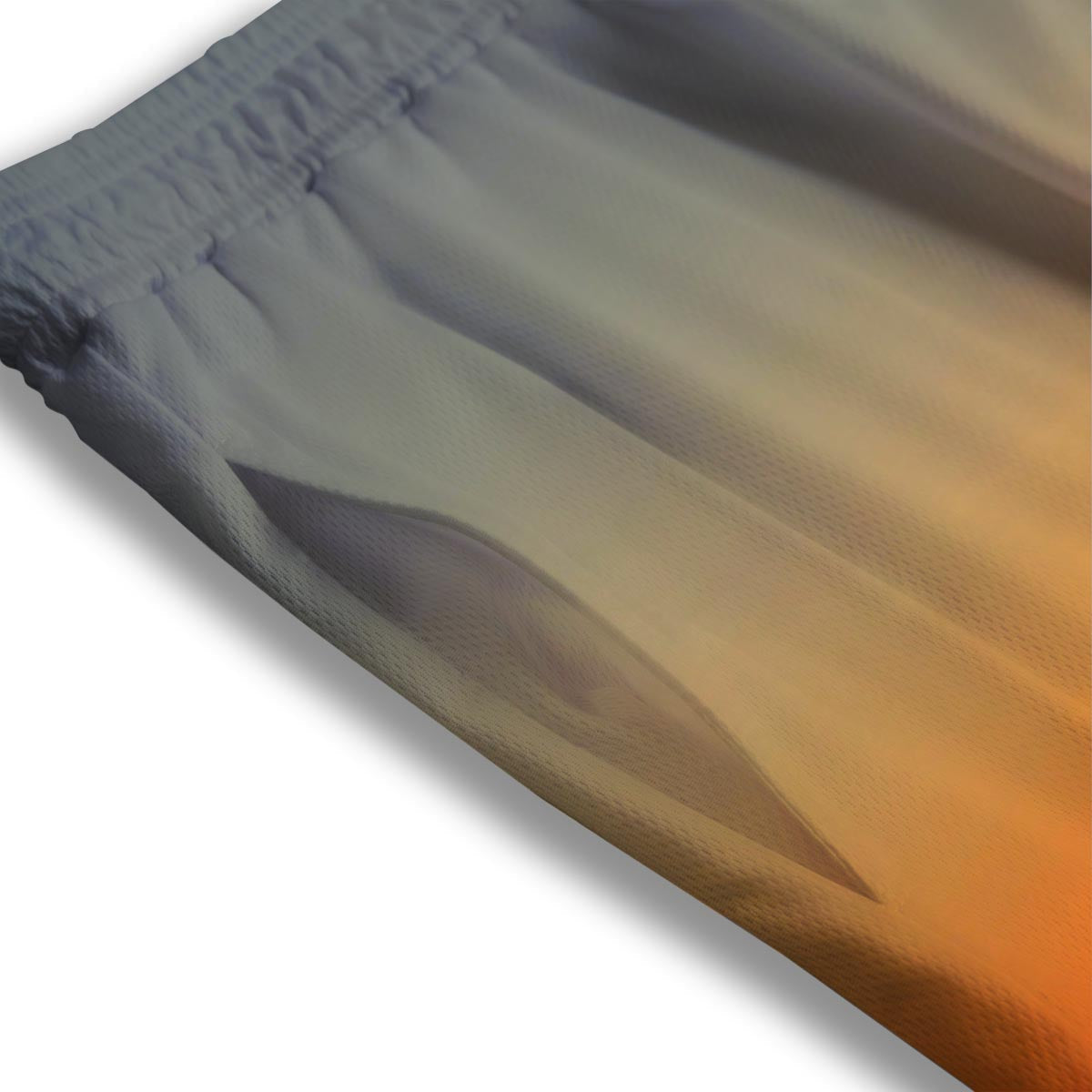 Sunset Over Sea Print Mesh Shorts