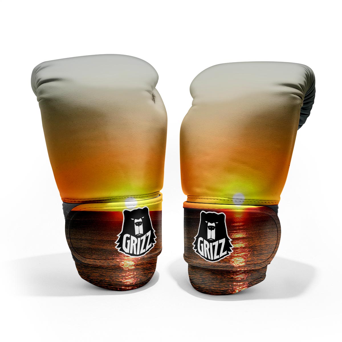 Sunset Over Sea Print Pro Boxing Glove