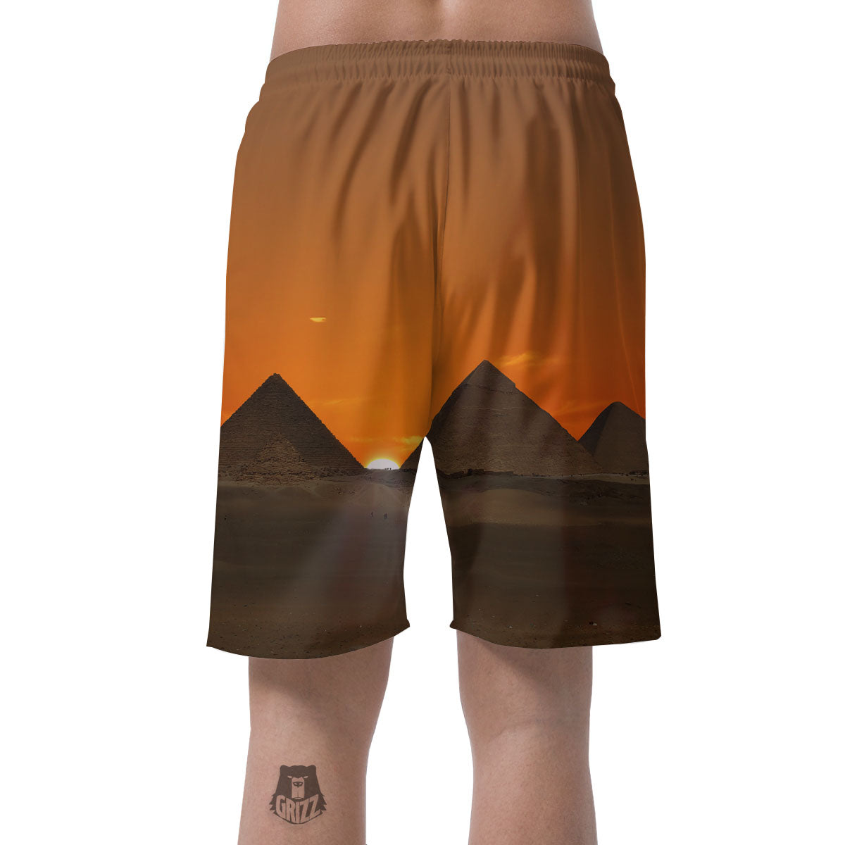 Sunset Pyramid Print Men's Shorts-grizzshop