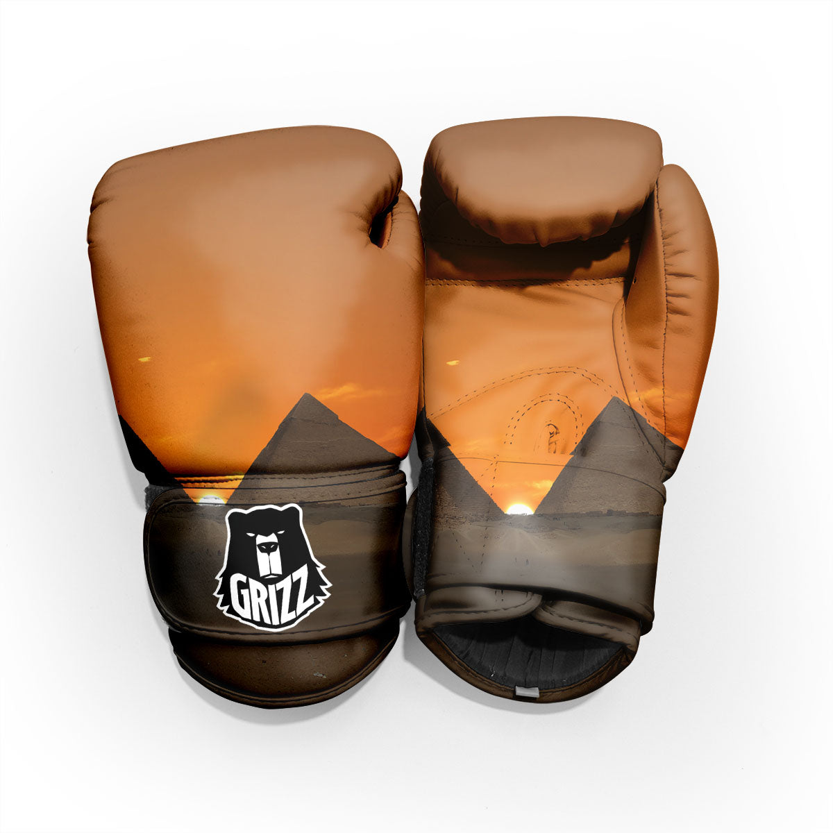 Sunset Pyramid Print Sparring Gloves-grizzshop