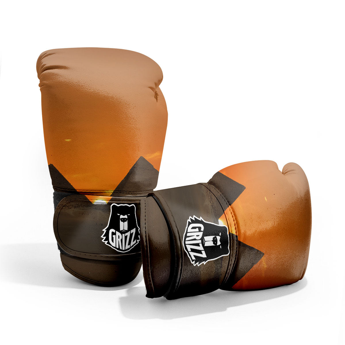 Sunset Pyramid Print Sparring Gloves-grizzshop