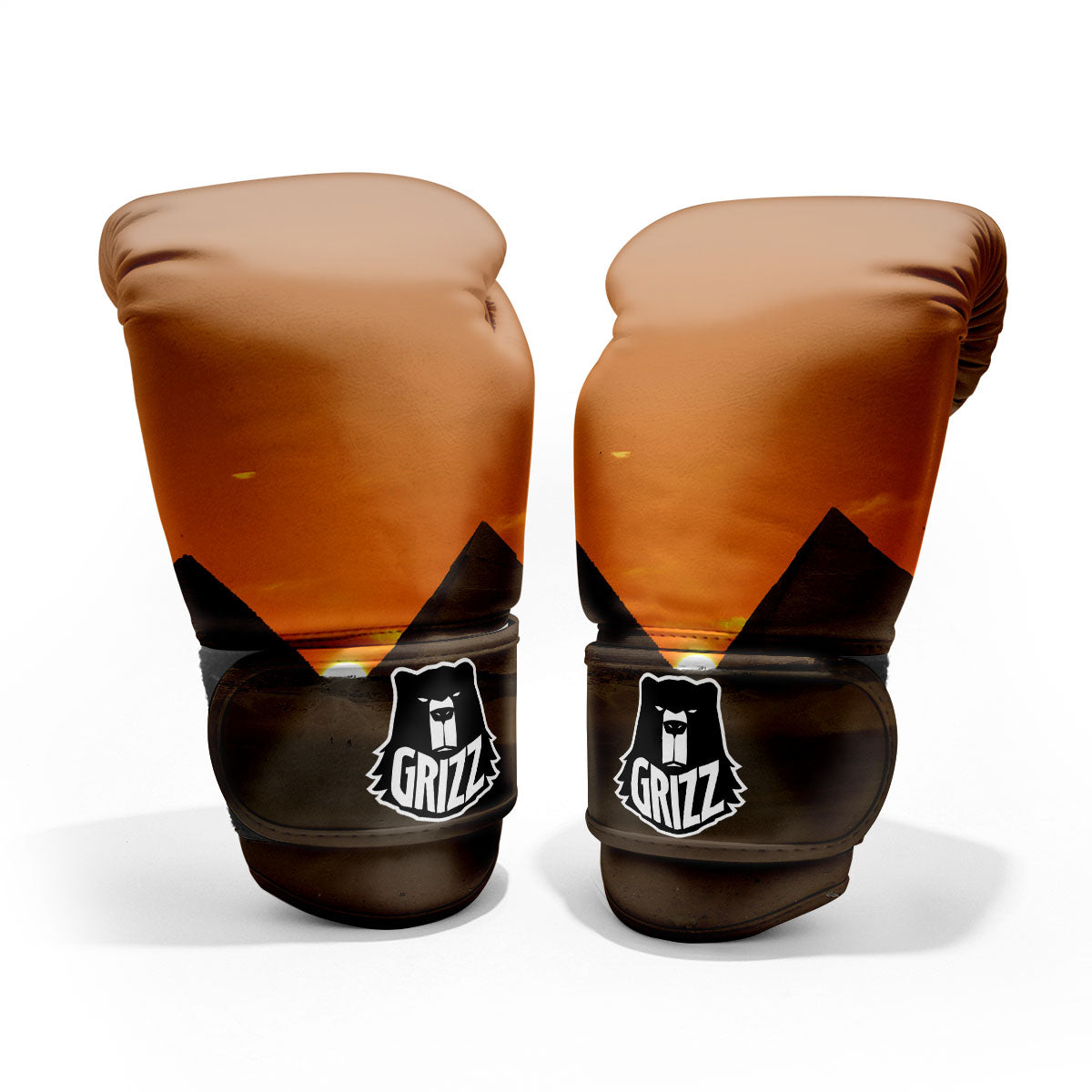 Sunset Pyramid Print Sparring Gloves-grizzshop
