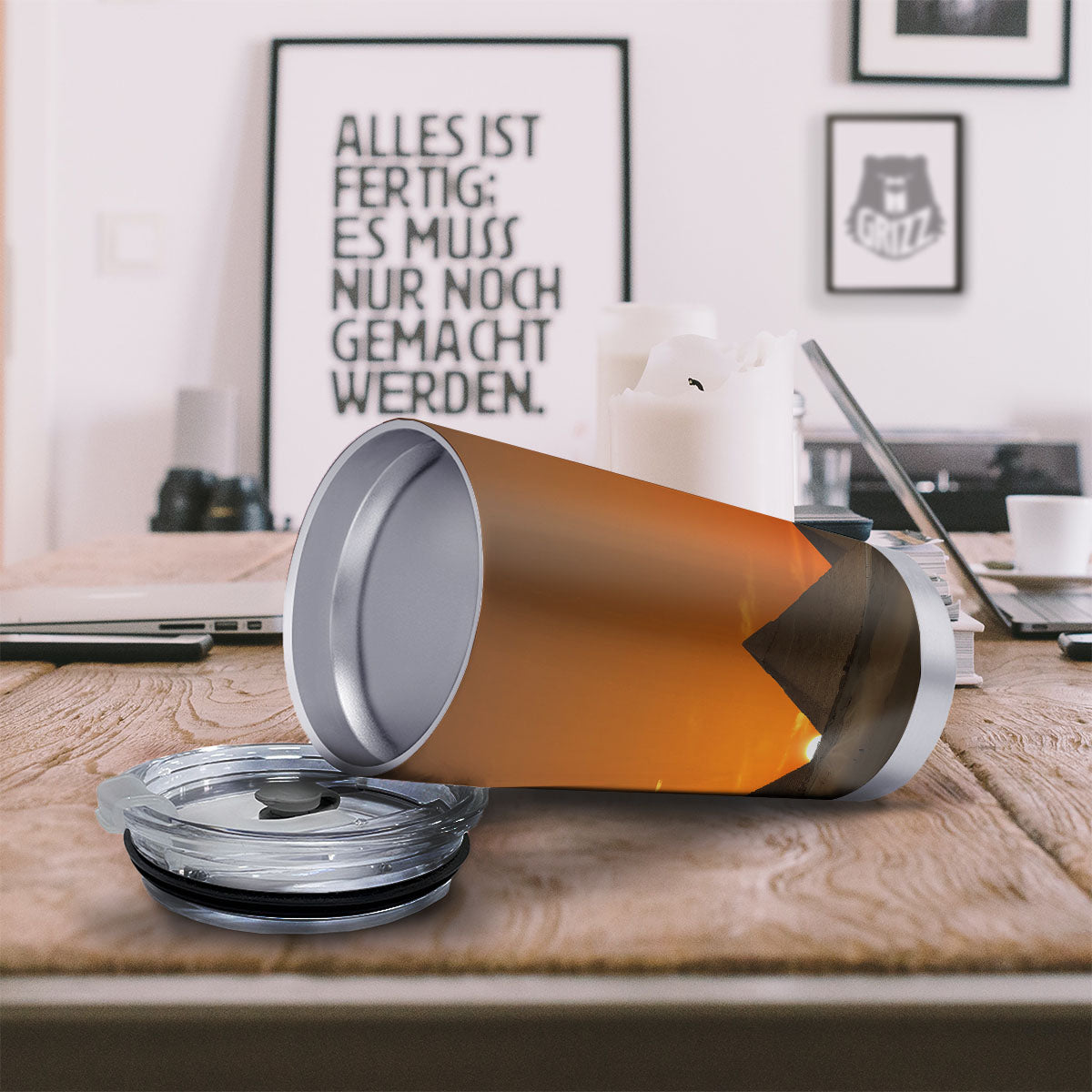 Sunset Pyramid Print Tumbler-grizzshop