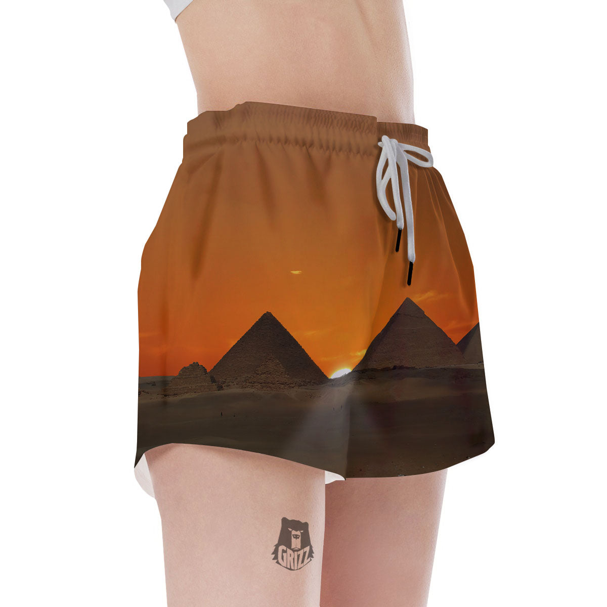 Sunset Pyramid Print Women's Shorts-grizzshop
