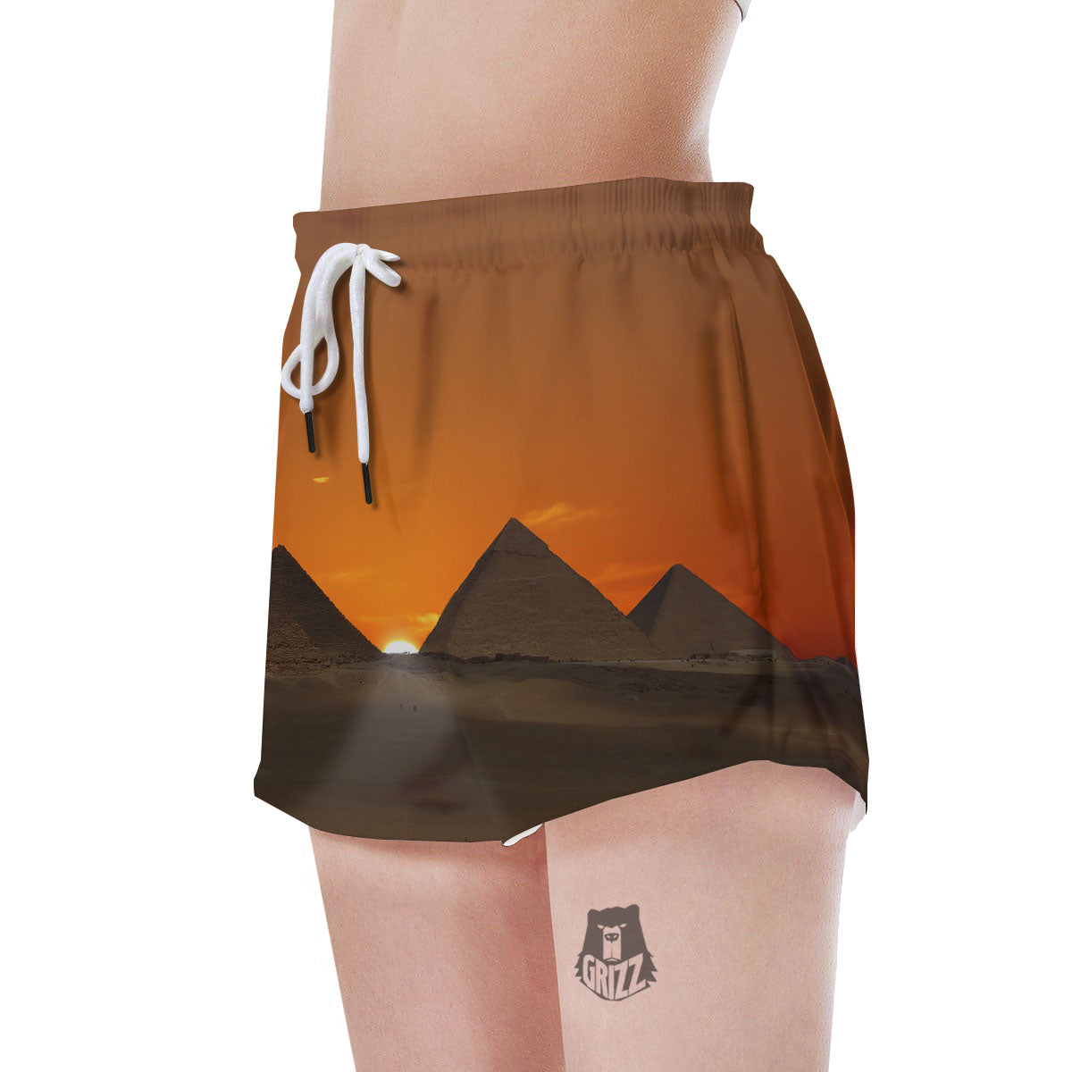 Sunset Pyramid Print Women's Shorts-grizzshop