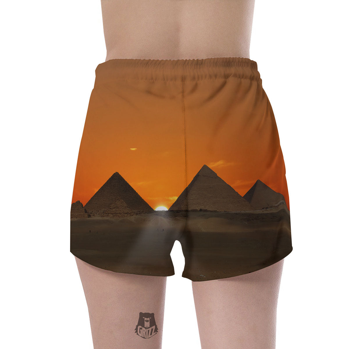 Sunset Pyramid Print Women's Shorts-grizzshop