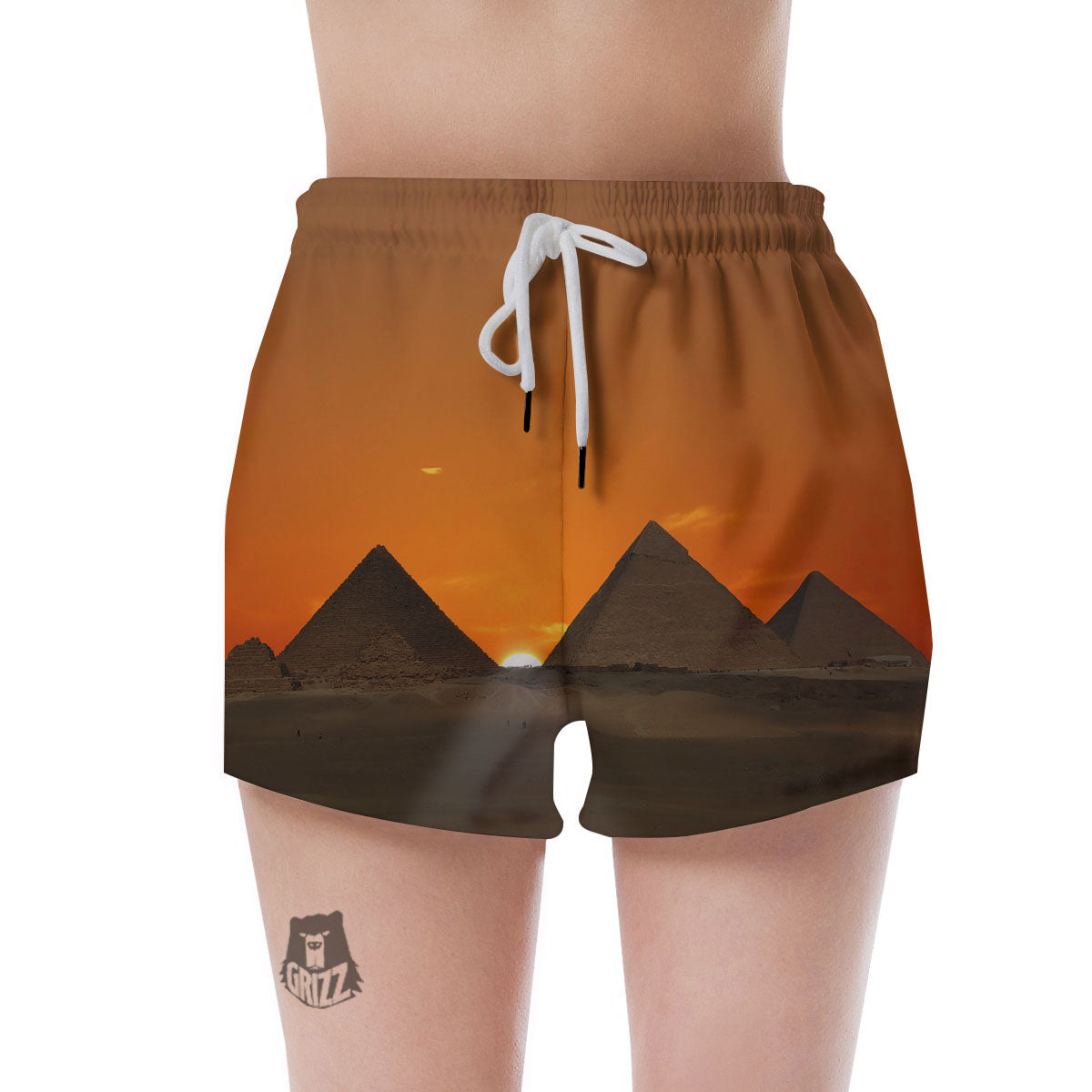 Sunset Pyramid Print Women's Shorts-grizzshop