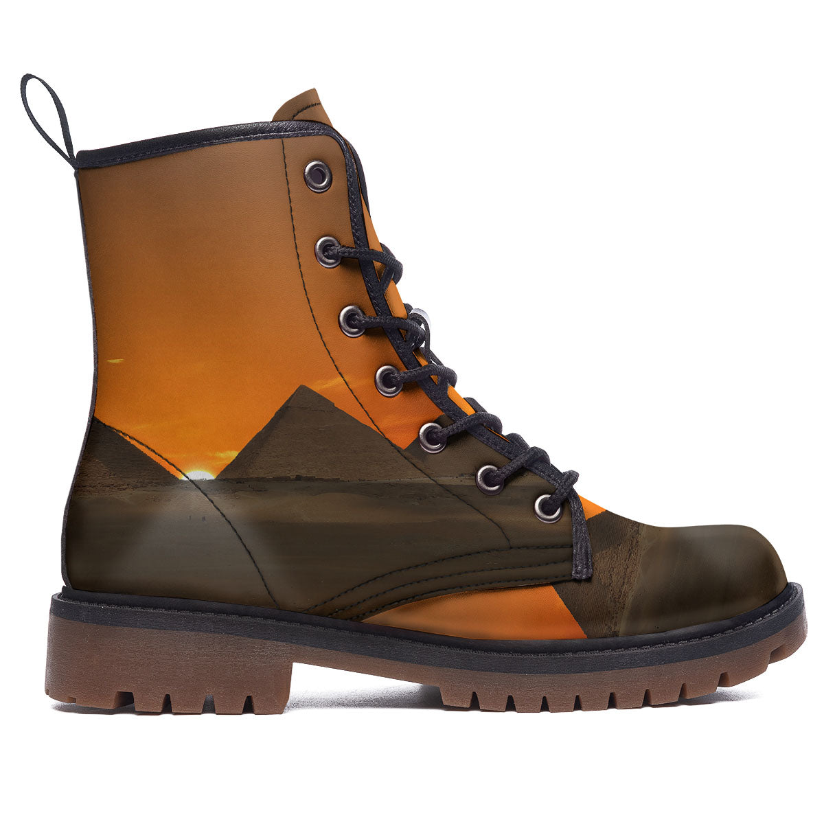 Sunset Pyramid Print Work Boots-grizzshop
