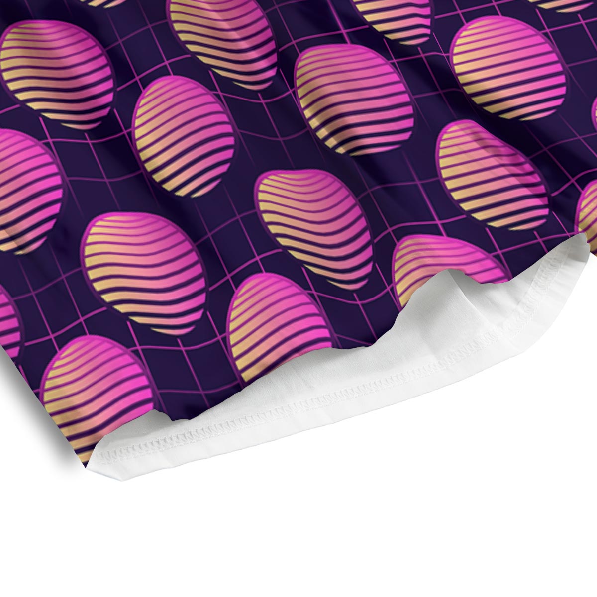 Sunset Retrowave Print Pattern Men's Athletic Shorts