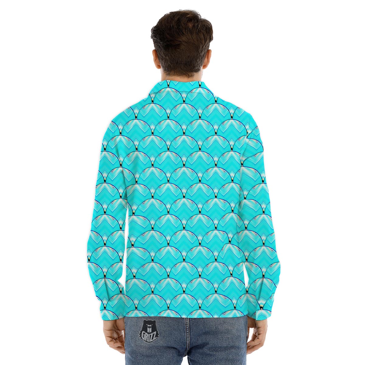 Sunset Retrowave Print Pattern Men's Dress Shirts-grizzshop
