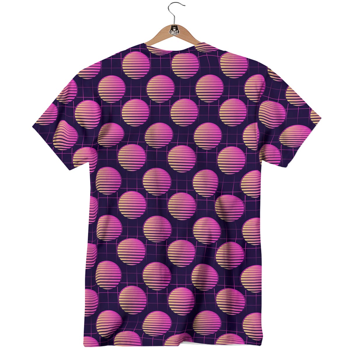 Sunset Retrowave Print Pattern T-Shirt-grizzshop