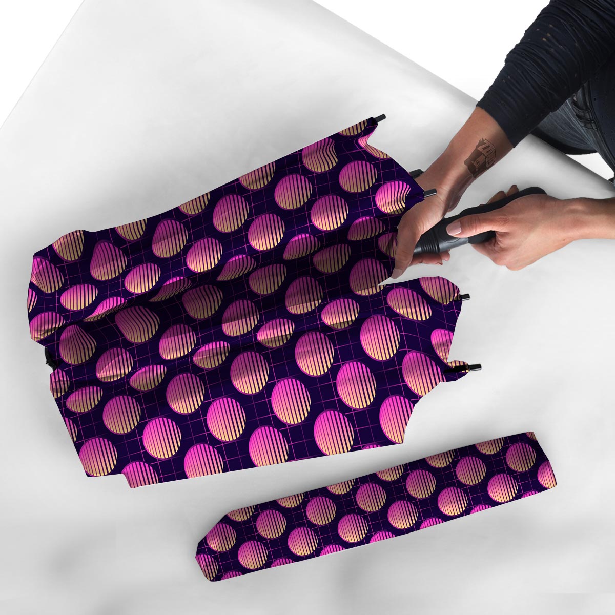 Sunset Retrowave Print Pattern Umbrella-grizzshop