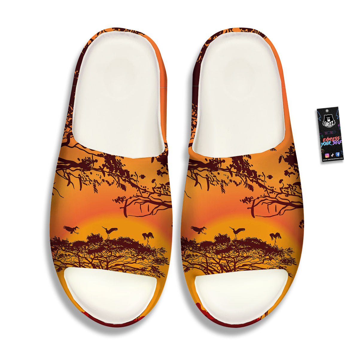 Sunset African Savanna Print Sandals-grizzshop