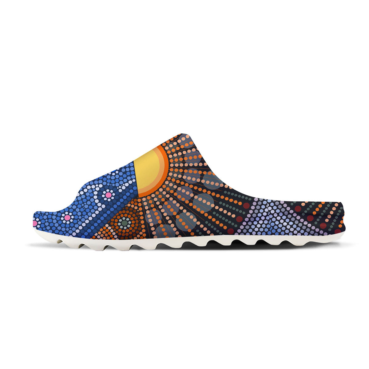 Sunset Art Aboriginal Indigenous Print Sandals-grizzshop