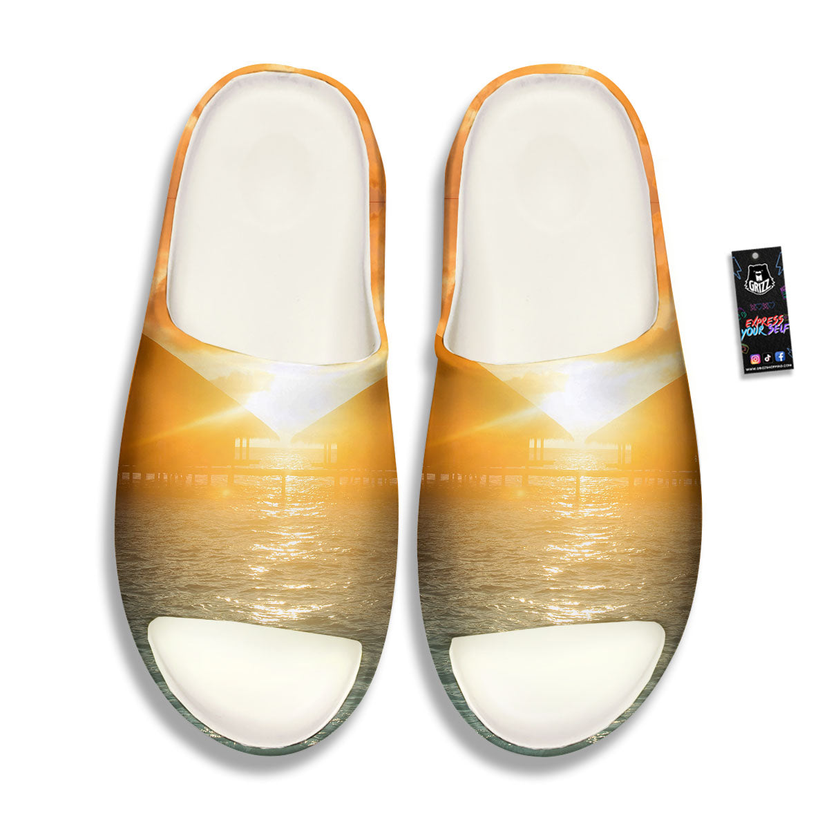 Sunset Maldives Print Sandals-grizzshop