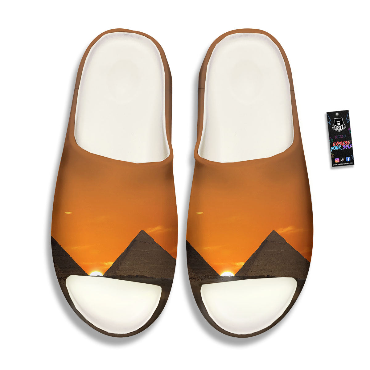 Sunset Pyramid Print Sandals-grizzshop