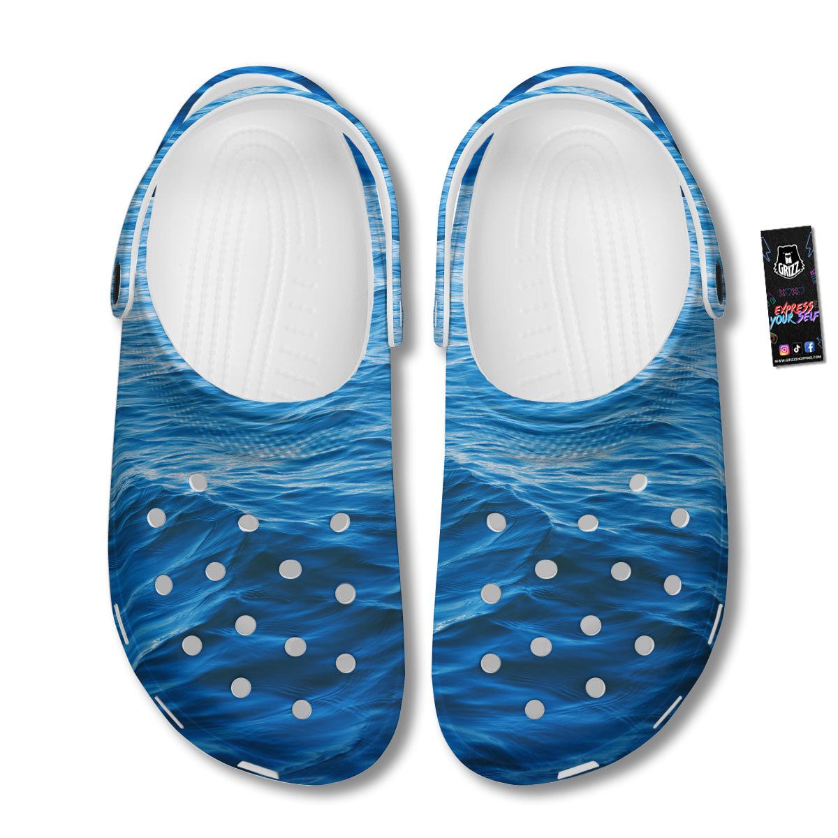 Surface Ocean Print Clog-grizzshop